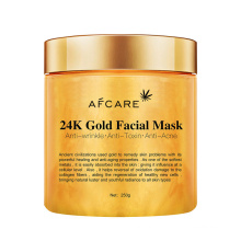 Gesichtsmaske Private Label 24K Gold Gesichtsmaskenblatt Herstellung Feuchtigkeitsspendende 24K Goldmaske